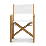 Santorini Teak Outdoor Folding Dining Chair (White) Teak Warehouse