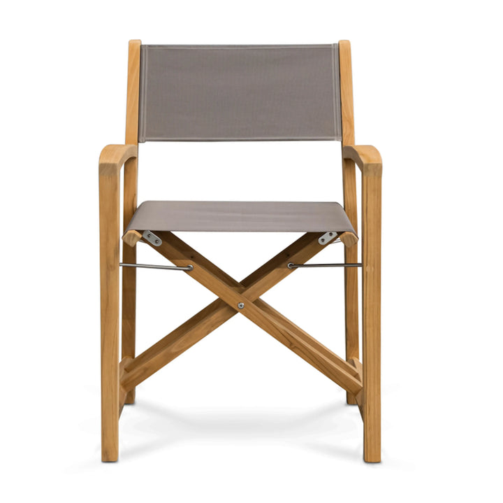 Santorini Teak Outdoor Folding Dining Chair (Taupe) Teak Warehouse