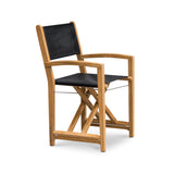Santorini Teak Outdoor Folding Dining Chair (Black) Teak Warehouse