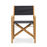 Santorini Teak Outdoor Folding Dining Chair (Black) Teak Warehouse