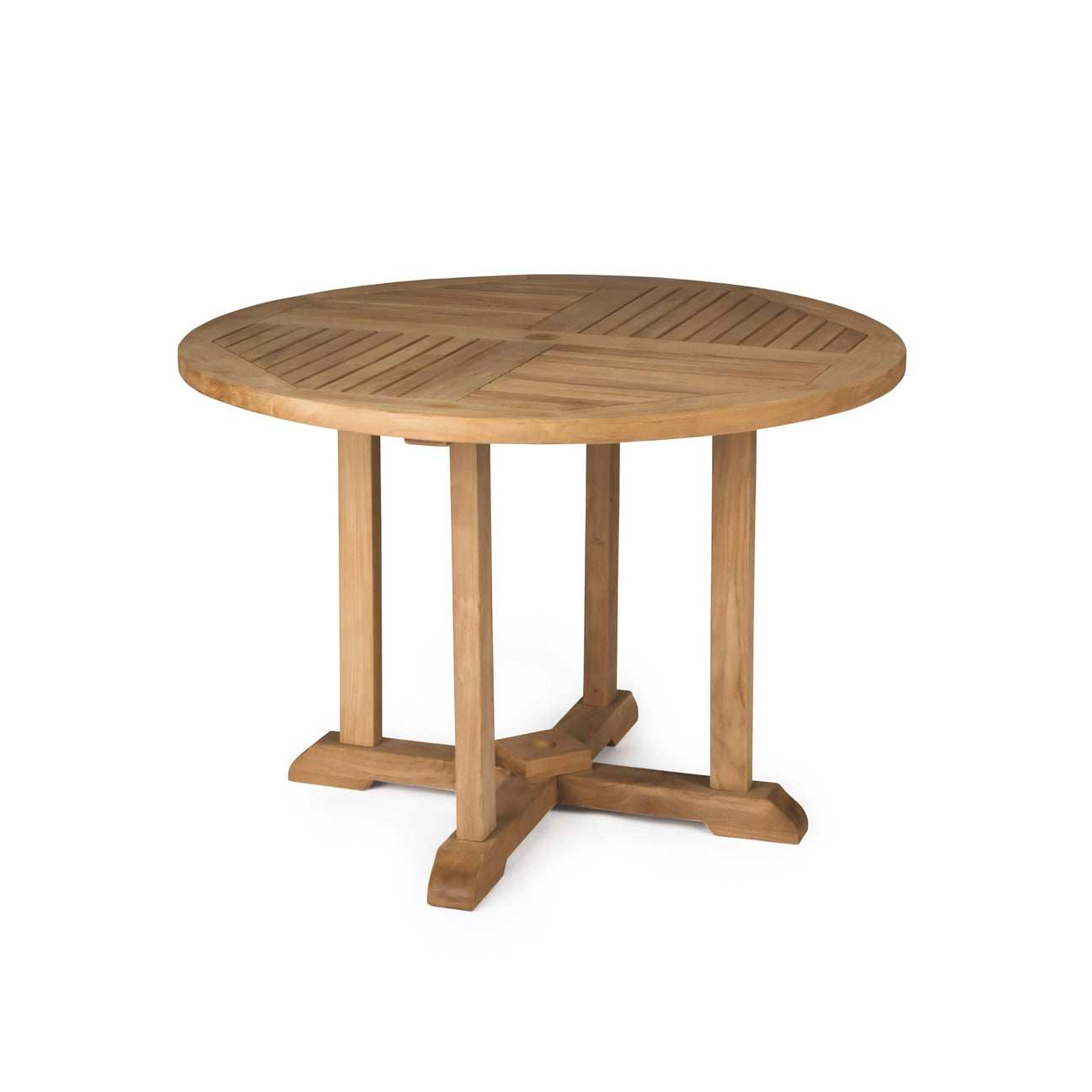 Round Teak Pedestal Dining Table 35" Teak Warehouse