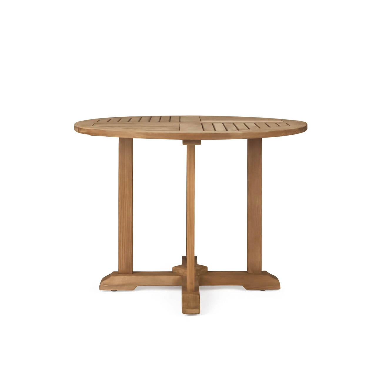 Round Teak Pedestal Dining Table 35" Teak Warehouse