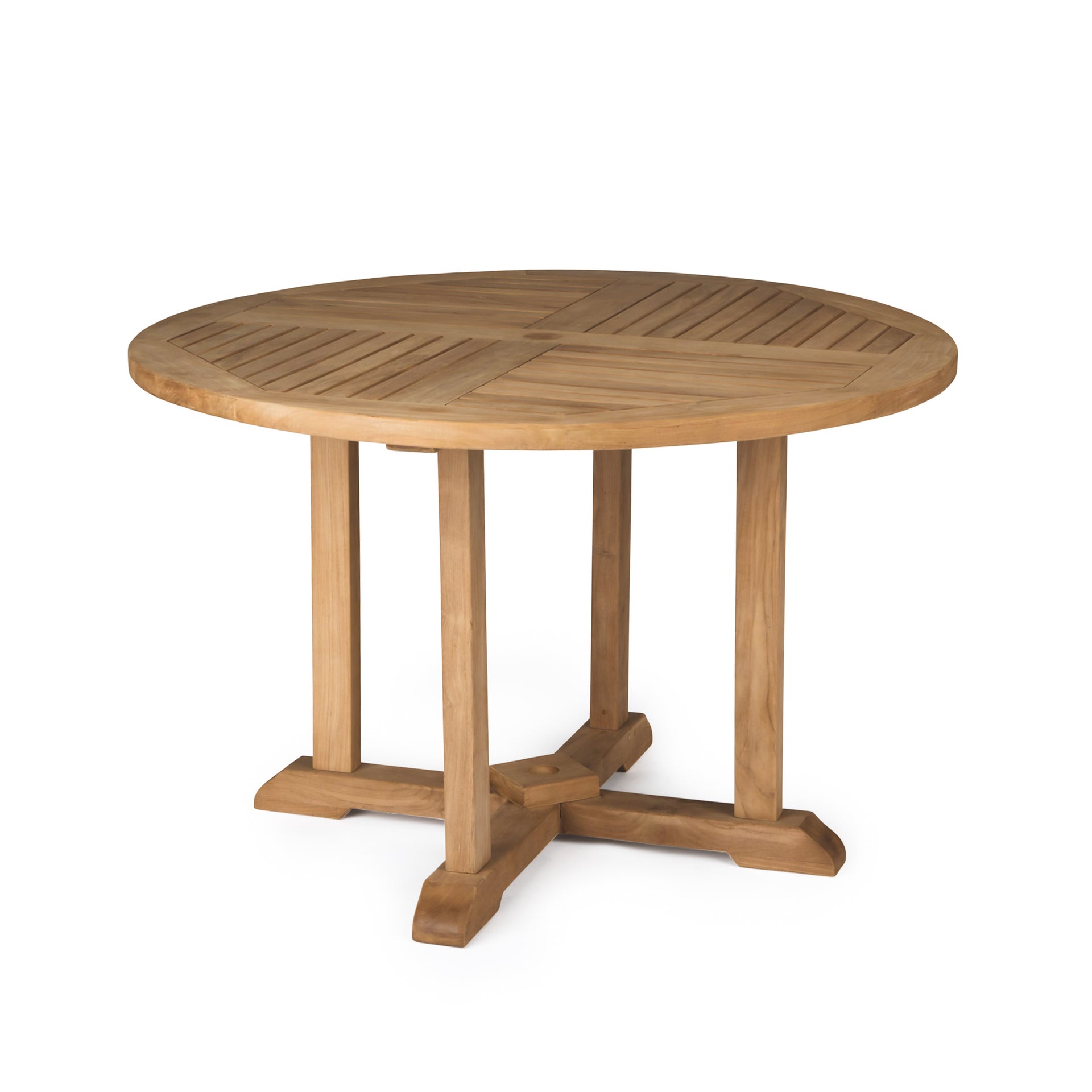 Round Teak Pedestal Dining Table 47"