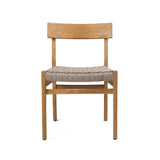 Ravoli Teak and Rope Outdoor Dining Side Chair (Taupe) Teak Warehouse