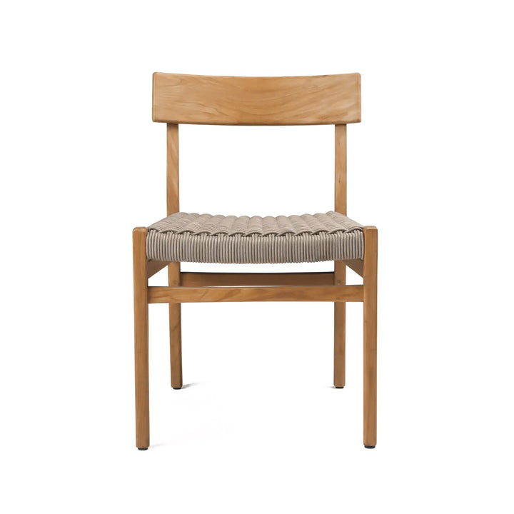 Ravoli Teak and Rope Outdoor Dining Side Chair (Taupe) Teak Warehouse