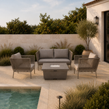Beverly Hills Loveseat Lounge and Fire Pit Set
