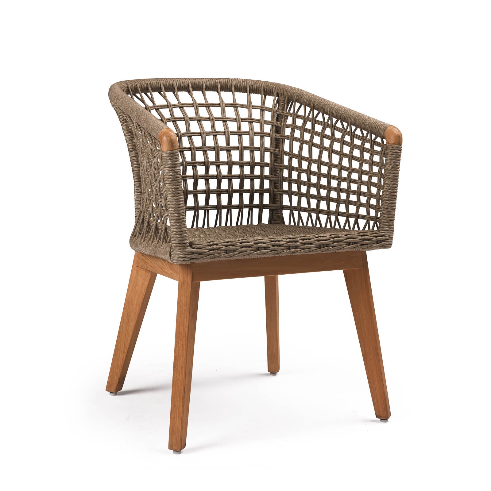 Ravoli Teak and Rope Outdoor Dining Arm Chair (Taupe)