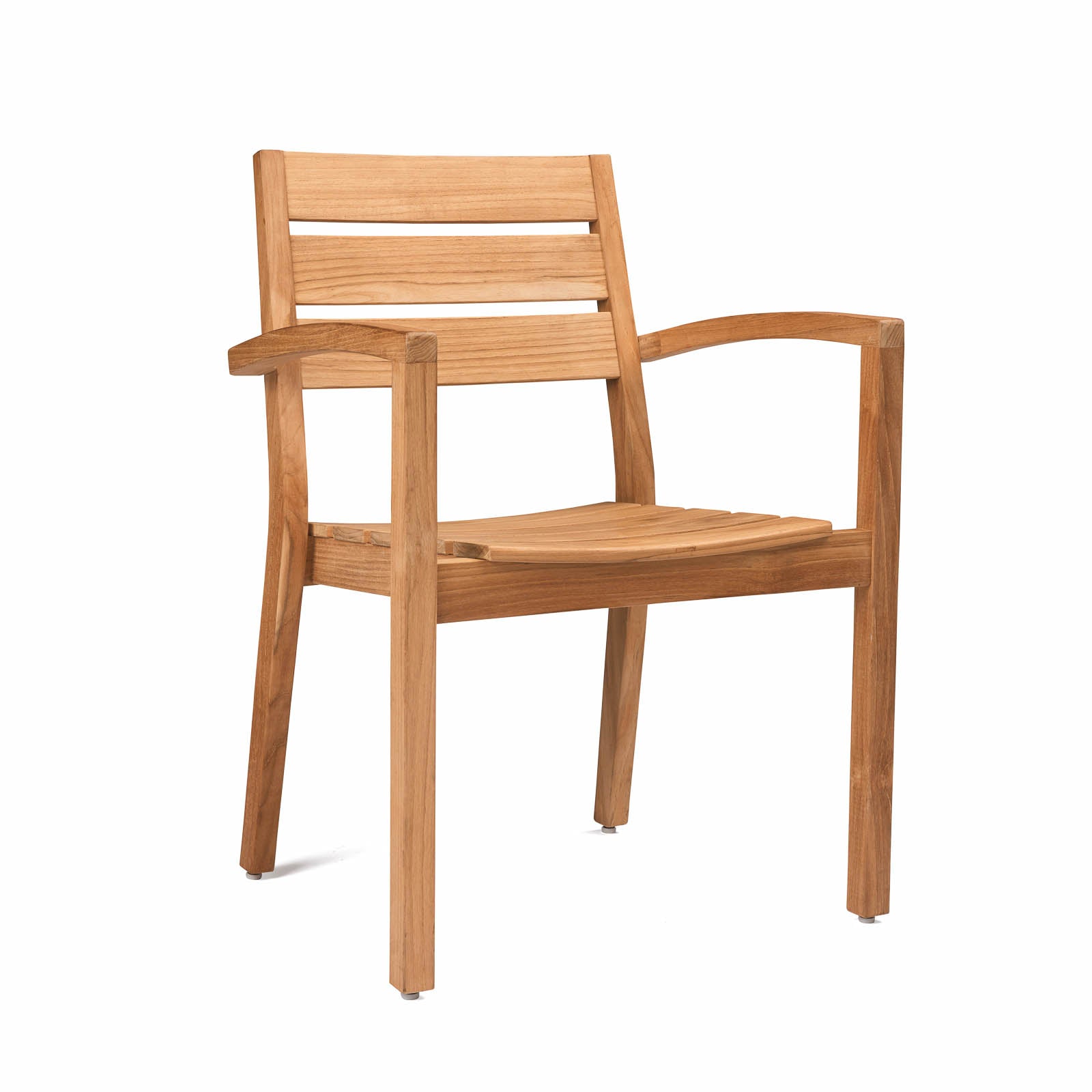 Horizon Teak Outdoor Stacking Dining Arm Chair