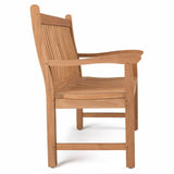 Wave Teak Outdoor Bench (2 Seat) Teak Warehouse