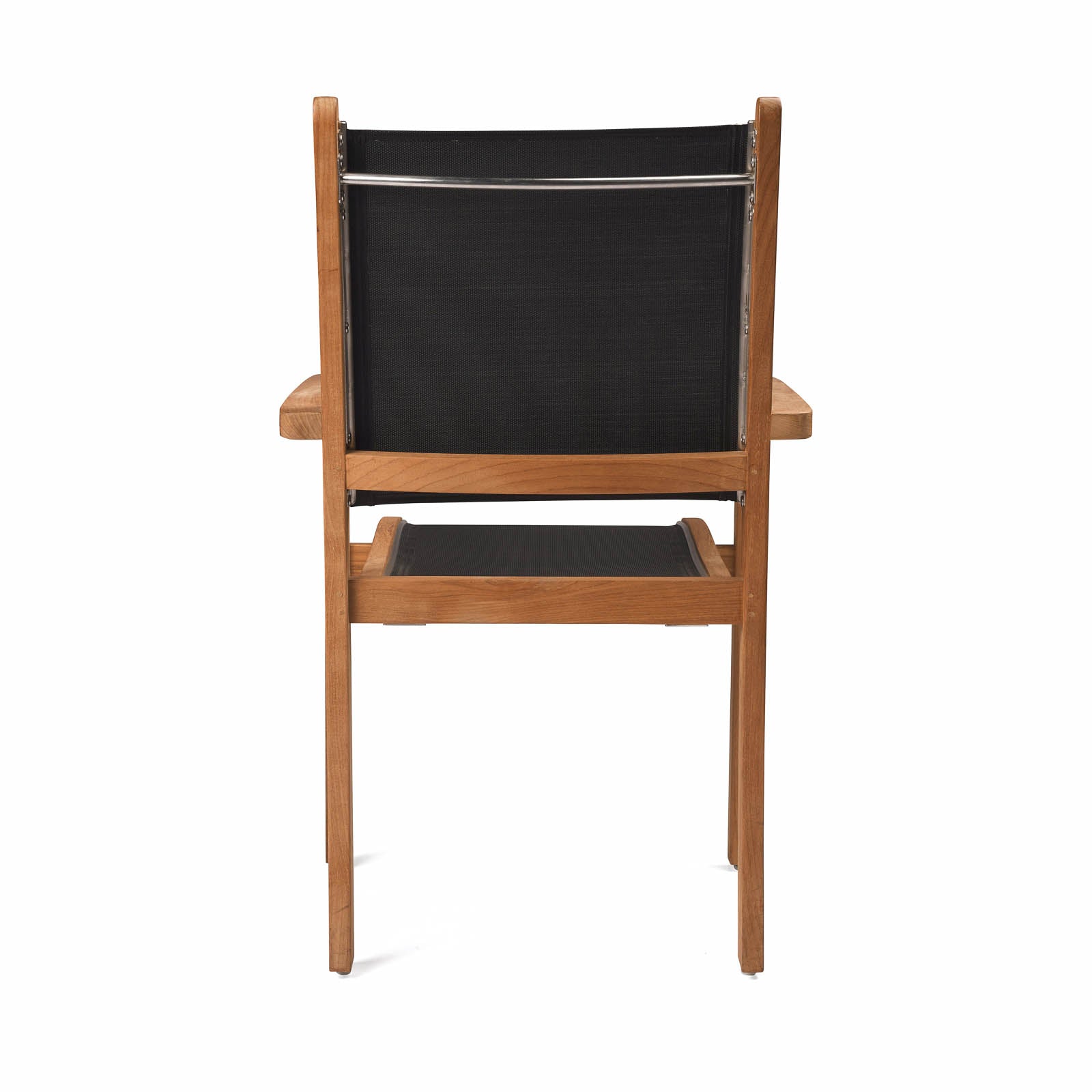 Santorini Teak Stacking Outdoor Dining Chair (Black)