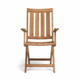 Breeze Teak Outdoor Folding Dining Arm Chair - Teak Warehouse