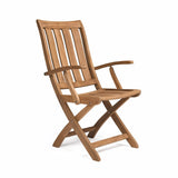 Breeze Teak Outdoor Folding Dining Arm Chair - Teak Warehouse