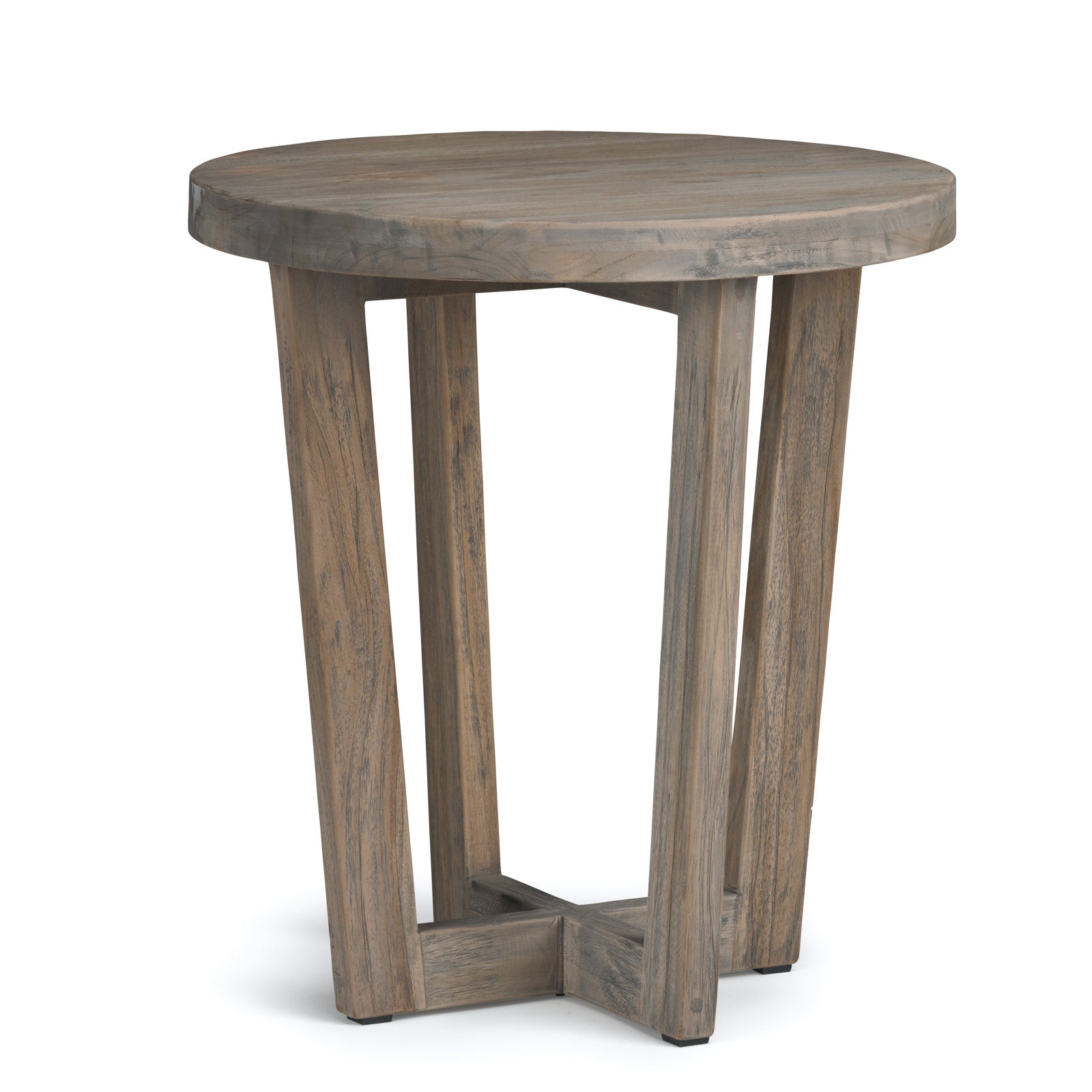 Coco Teak Outdoor Side Table (Whitewash)