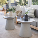 Holly Concrete Outdoor Side Table (Grey) - Teak Warehouse