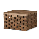 Crossword Organic Teak Outdoor Side Table (Low) - Teak Warehouse