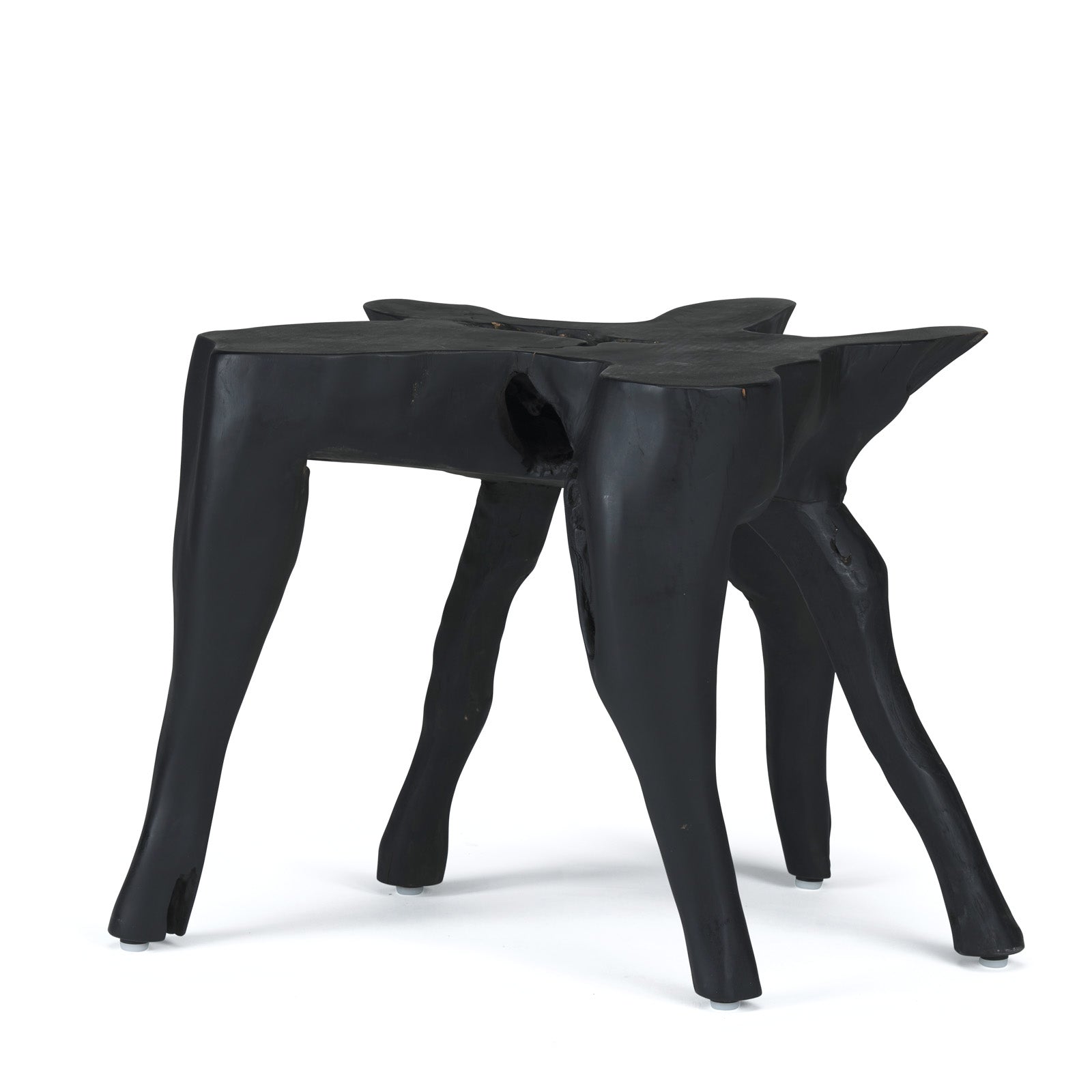 Oro Organic Teak Accent Table (Black) - Teak Warehouse