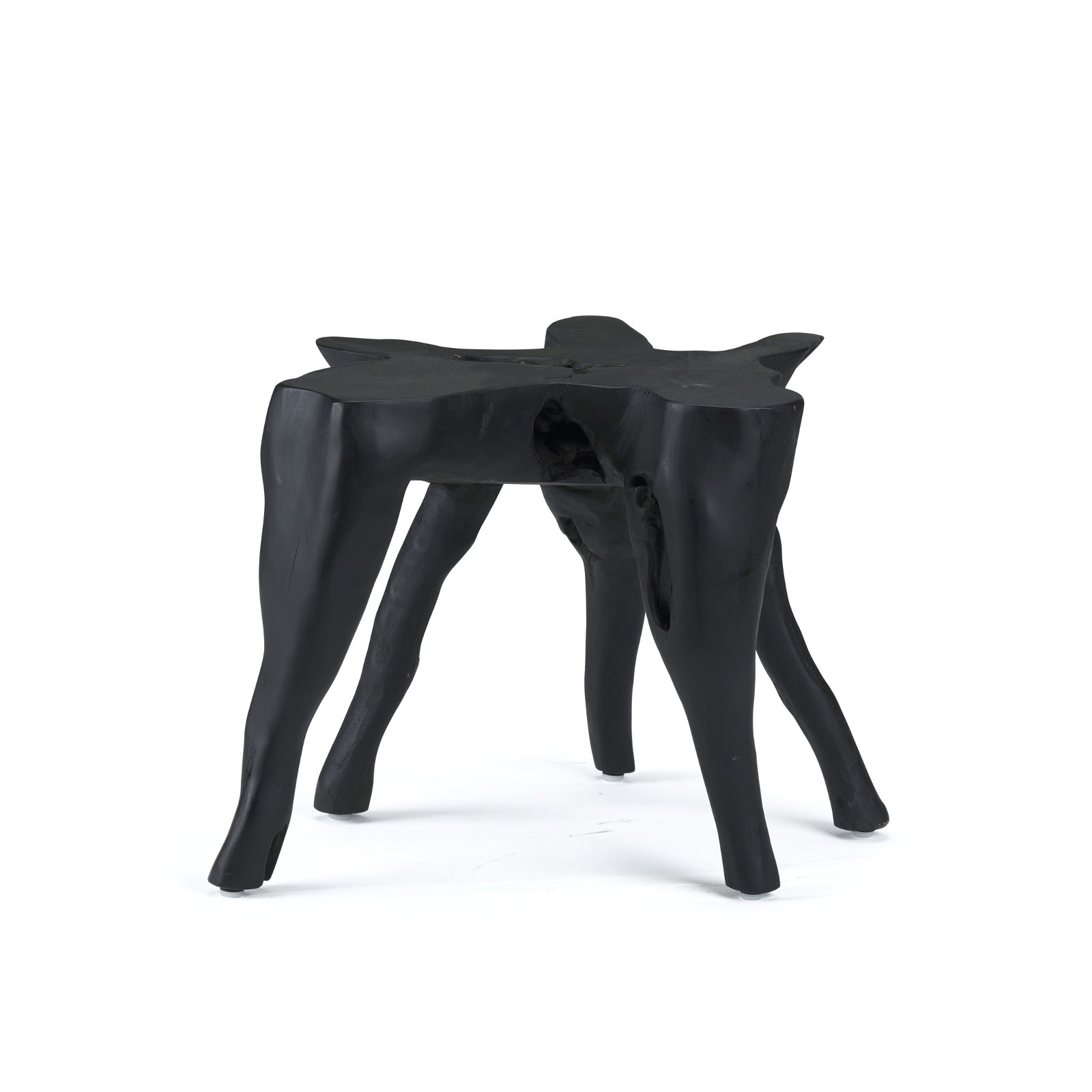 Oro Organic Teak Accent Table (Black)