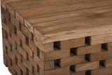 Crossword Organic Teak Outdoor Side Table (Low) - Teak Warehouse
