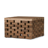 Crossword Organic Teak Outdoor Side Table (Low) - Teak Warehouse