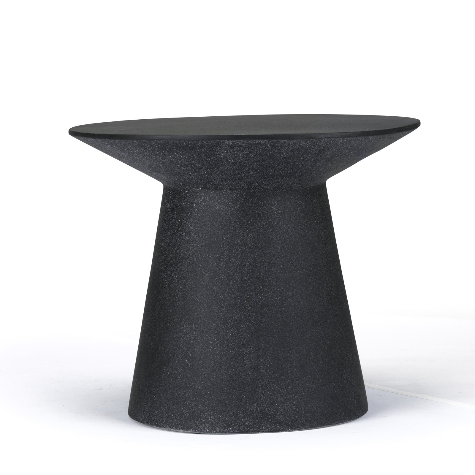 Holly Concrete Outdoor Side Table (Black)