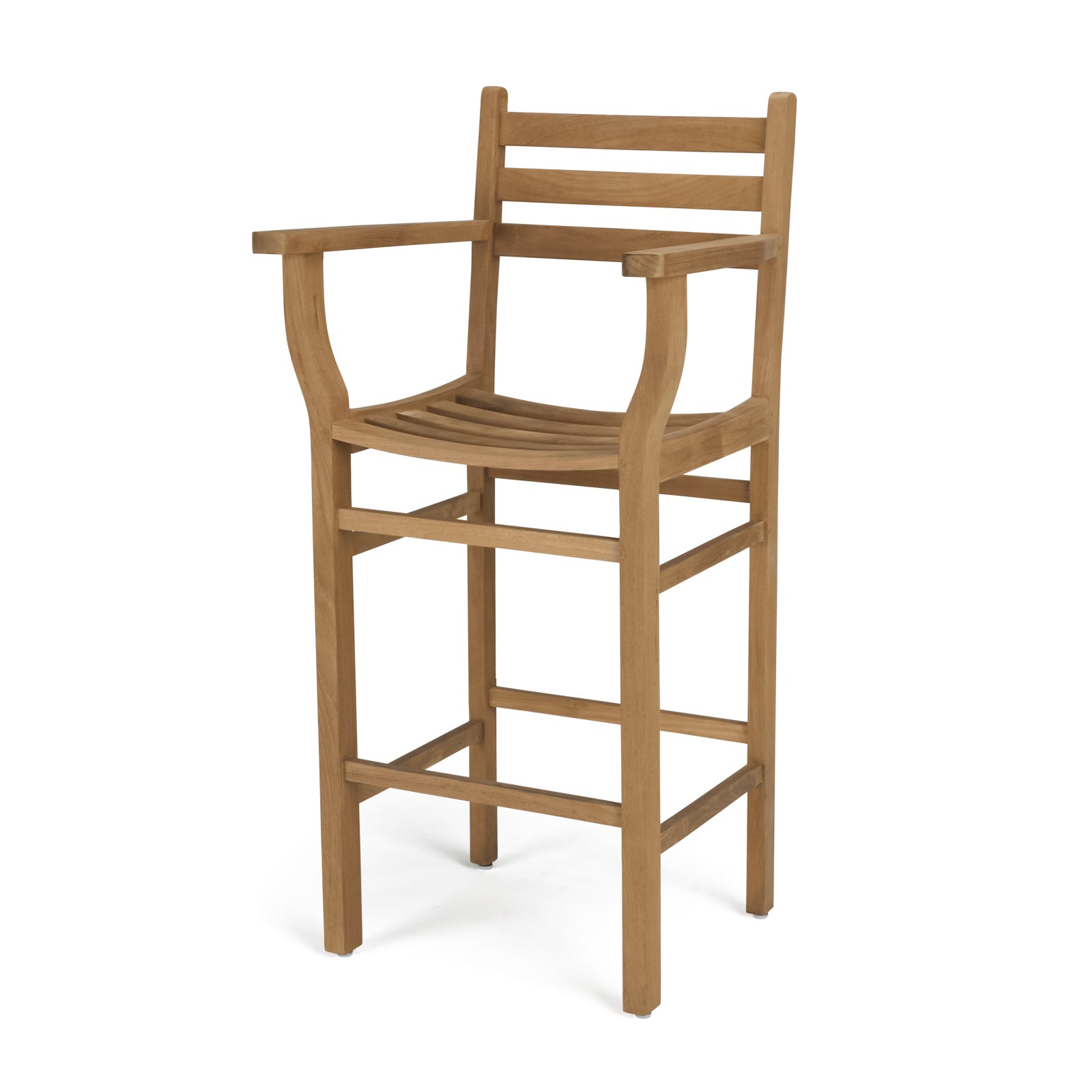 Pager Teak Outdoor Arm Bar Stool