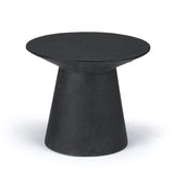 Holly Concrete Outdoor Side Table (Black) - Teak Warehouse