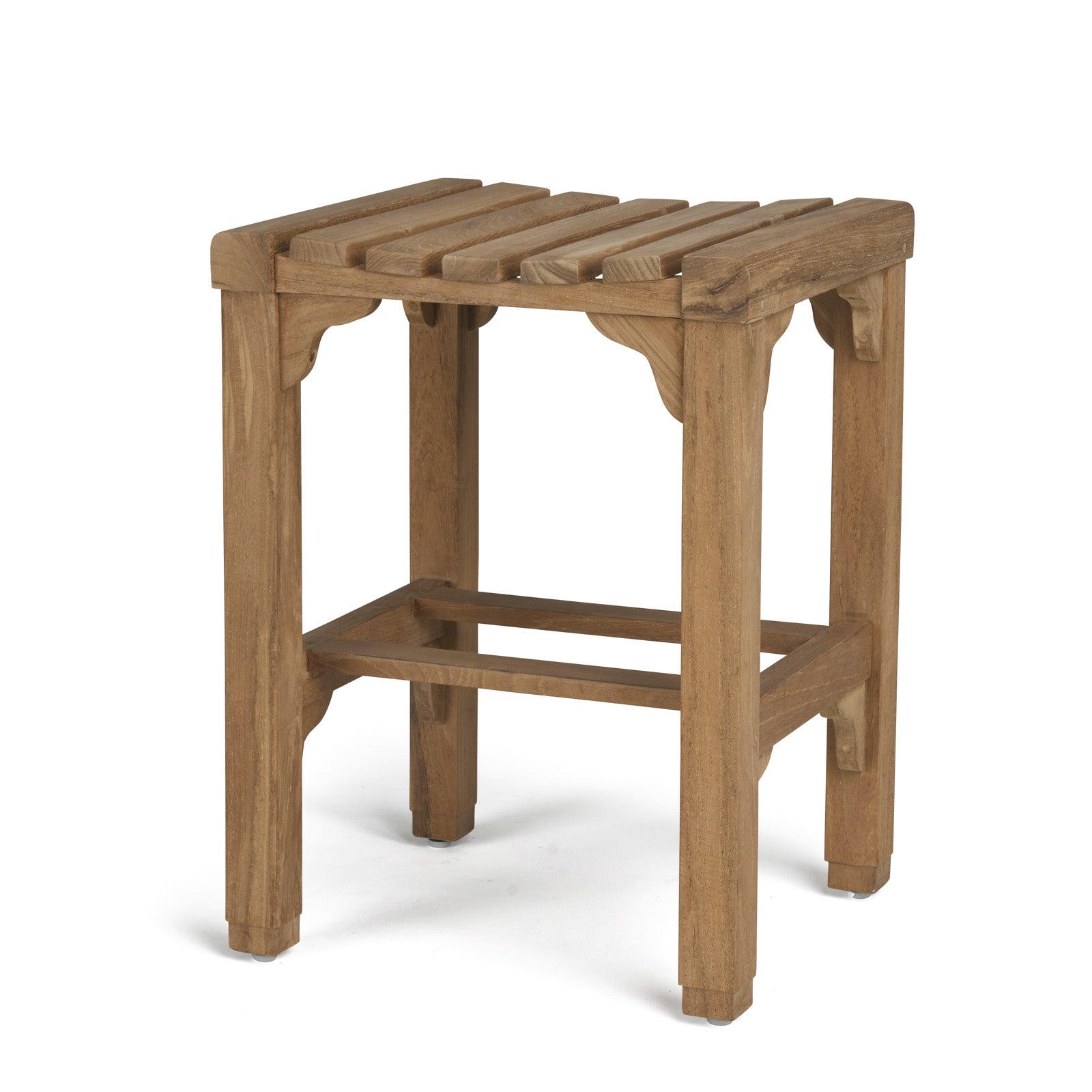 Classic Teak Outdoor Backless Counter Stool