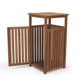 Teak Outdoor Trash Container Teak Warehouse