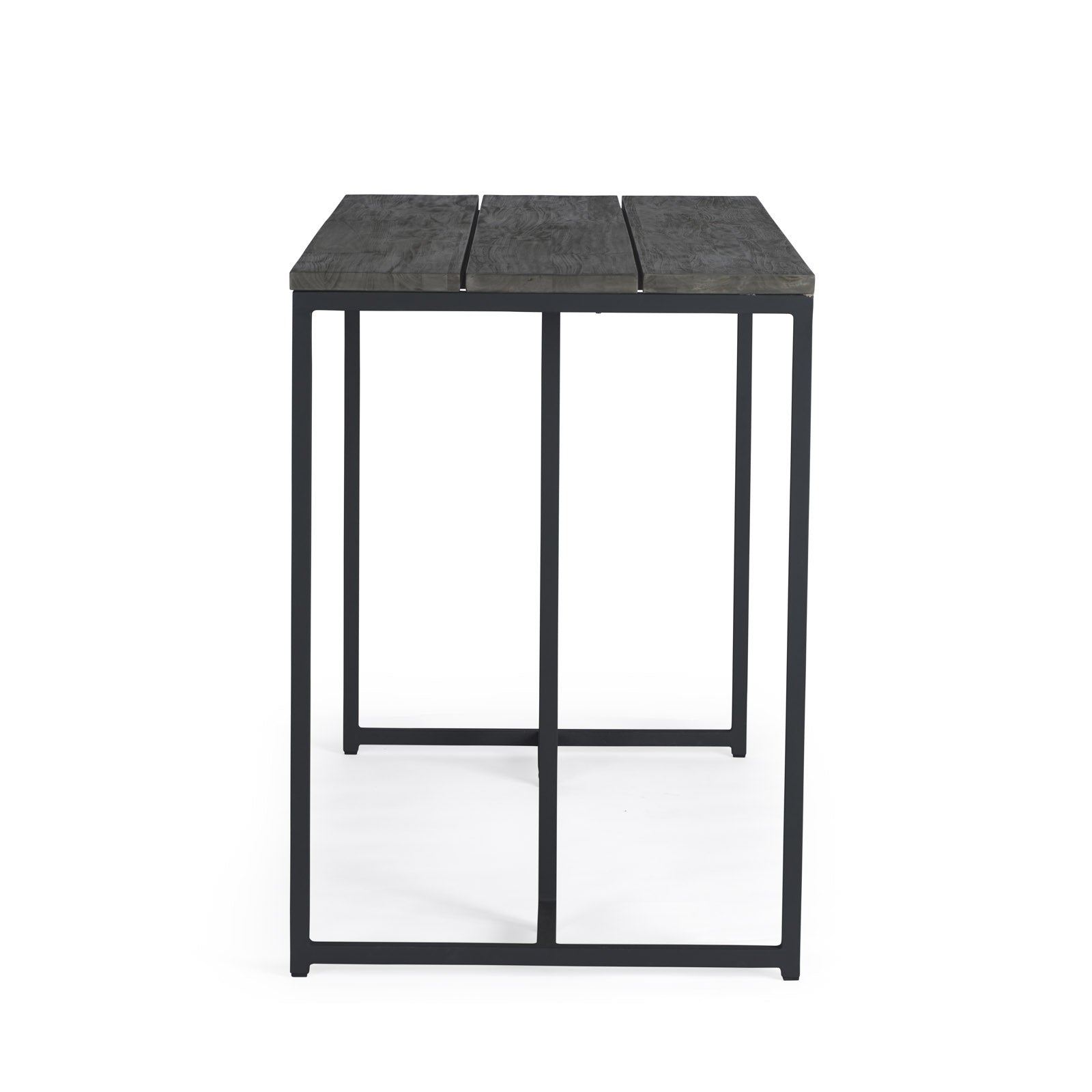 Maddie Outdoor Teak and Aluminum Bar Table