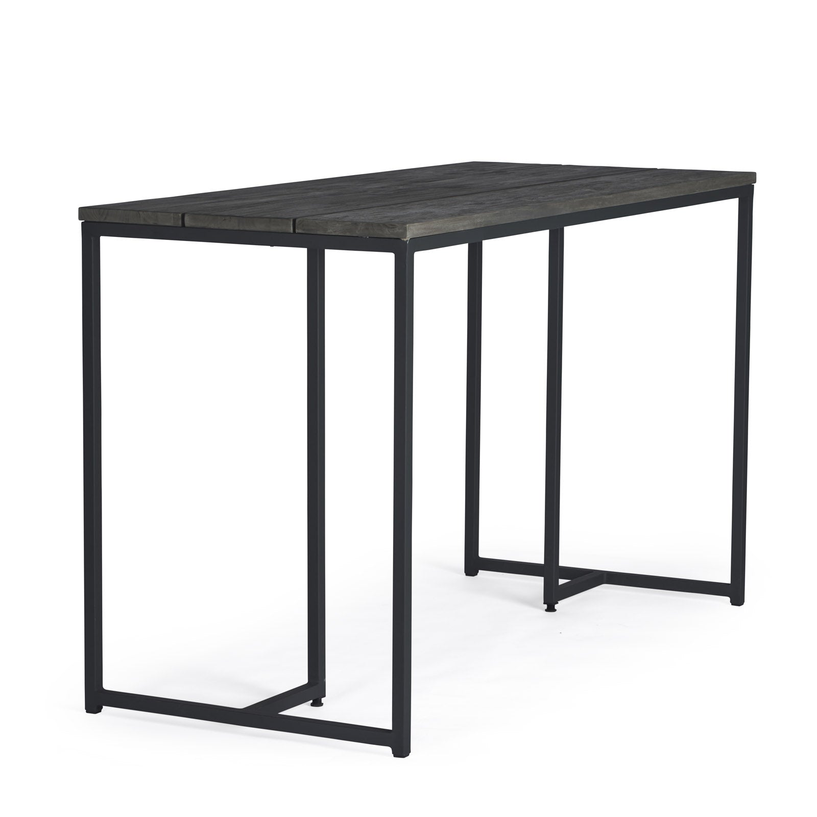 Maddie Outdoor Teak and Aluminum Bar Table