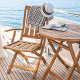Breeze Teak Outdoor Folding Dining Arm Chair - Teak Warehouse
