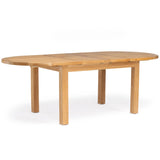 Capri Teak Outdoor Oval Double Extension Table 86-101-117" - Teak Warehouse