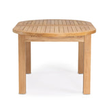 Capri Teak Outdoor Oval Double Extension Table 86-101-117" - Teak Warehouse