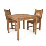 Bistro Square Teak Outdoor Dining Table - Teak Warehouse