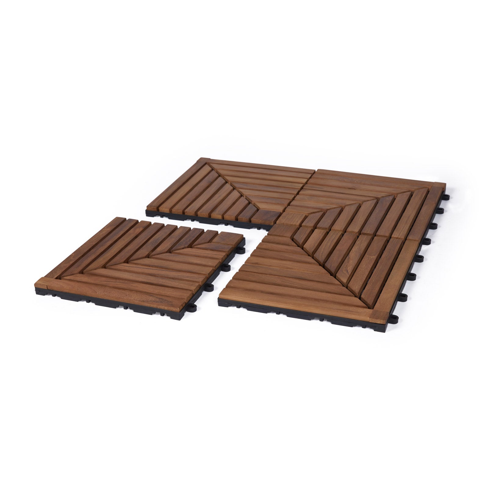 Teak Flooring Tiles (Set of 4)