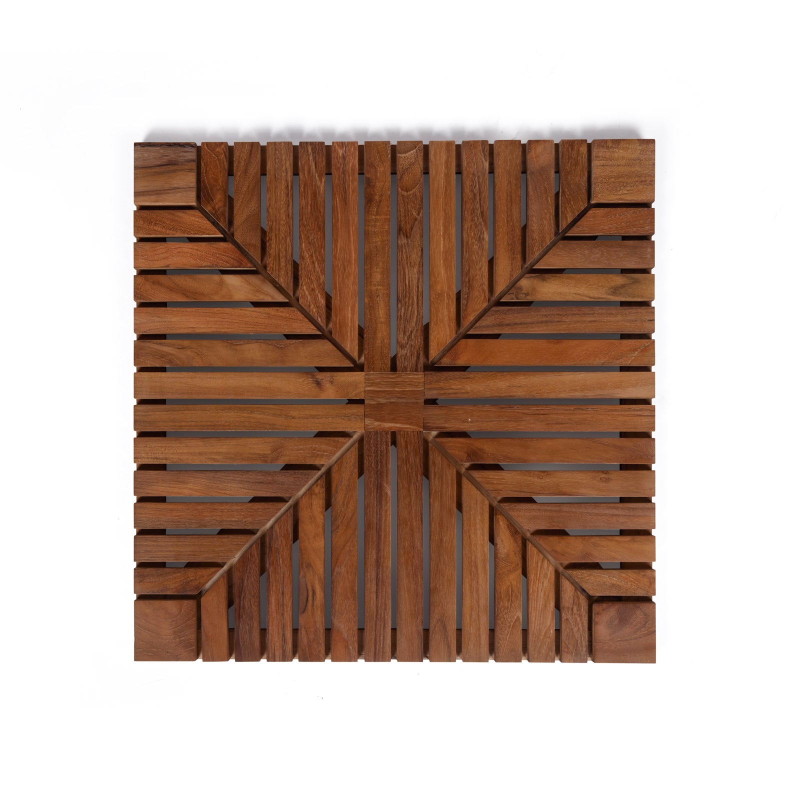 Teak Flooring Tiles Full Wood (Set of 4)