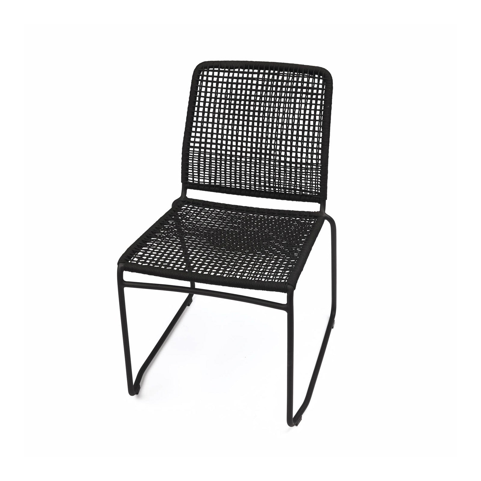 Kline Outdoor Rope and Aluminum Dining Side Chair (Lava)