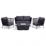 Beverly Hills Loveseat Lounge and Fire Pit Set