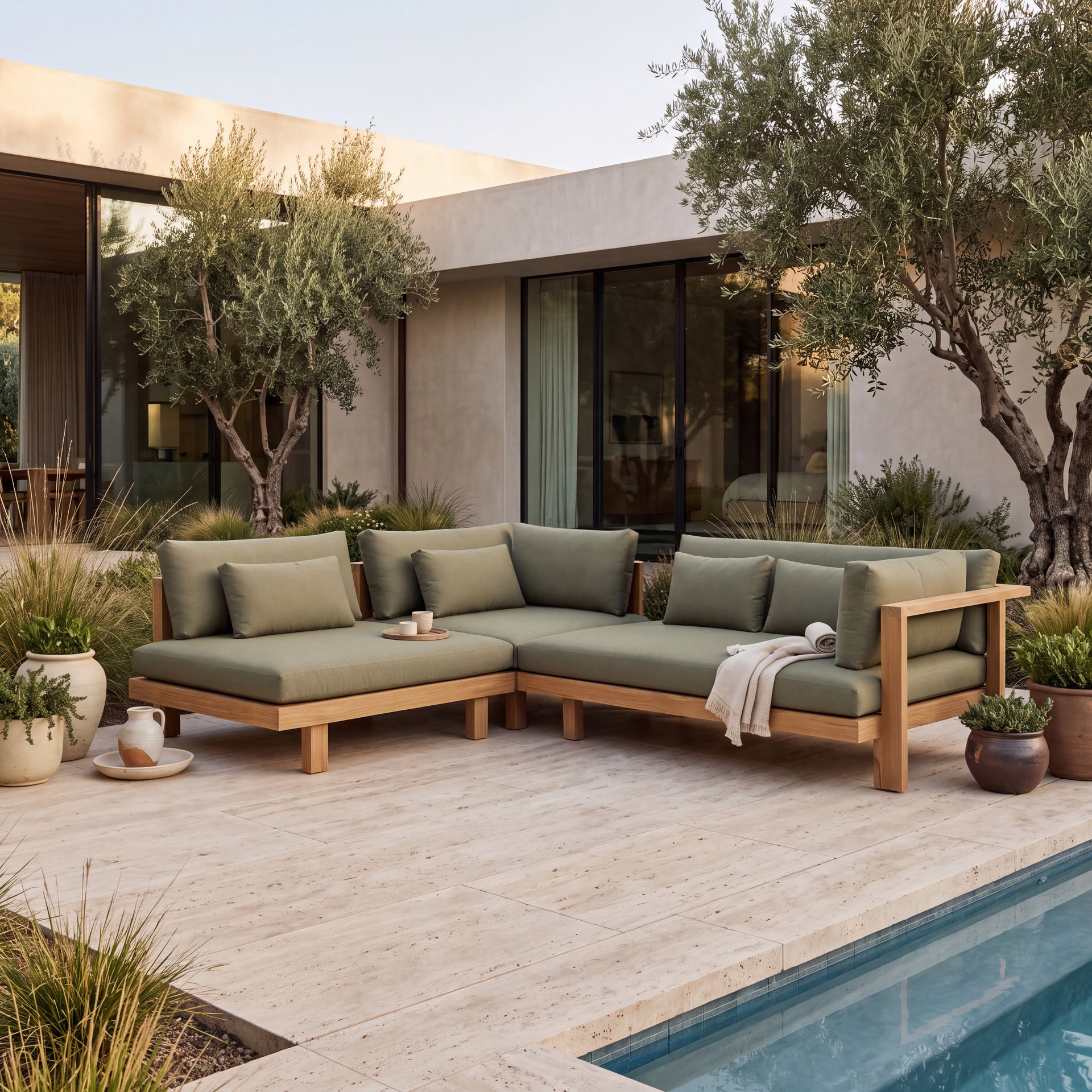 Cabo Teak A-Grade Outdoor Daybed (Left Arm) (RAF)