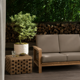 Crossword Reclaimed Teak Outdoor Coffee Side Table (Low)