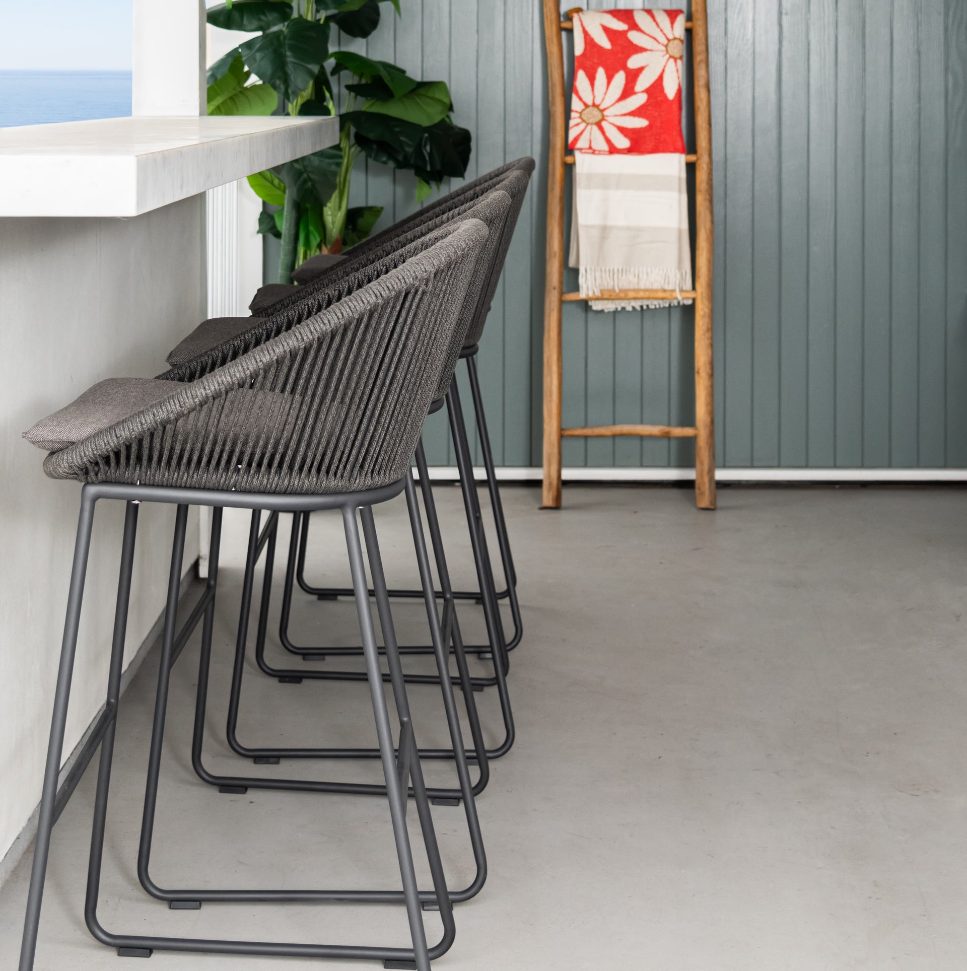 Urban Rope Outdoor Counter Height Stool