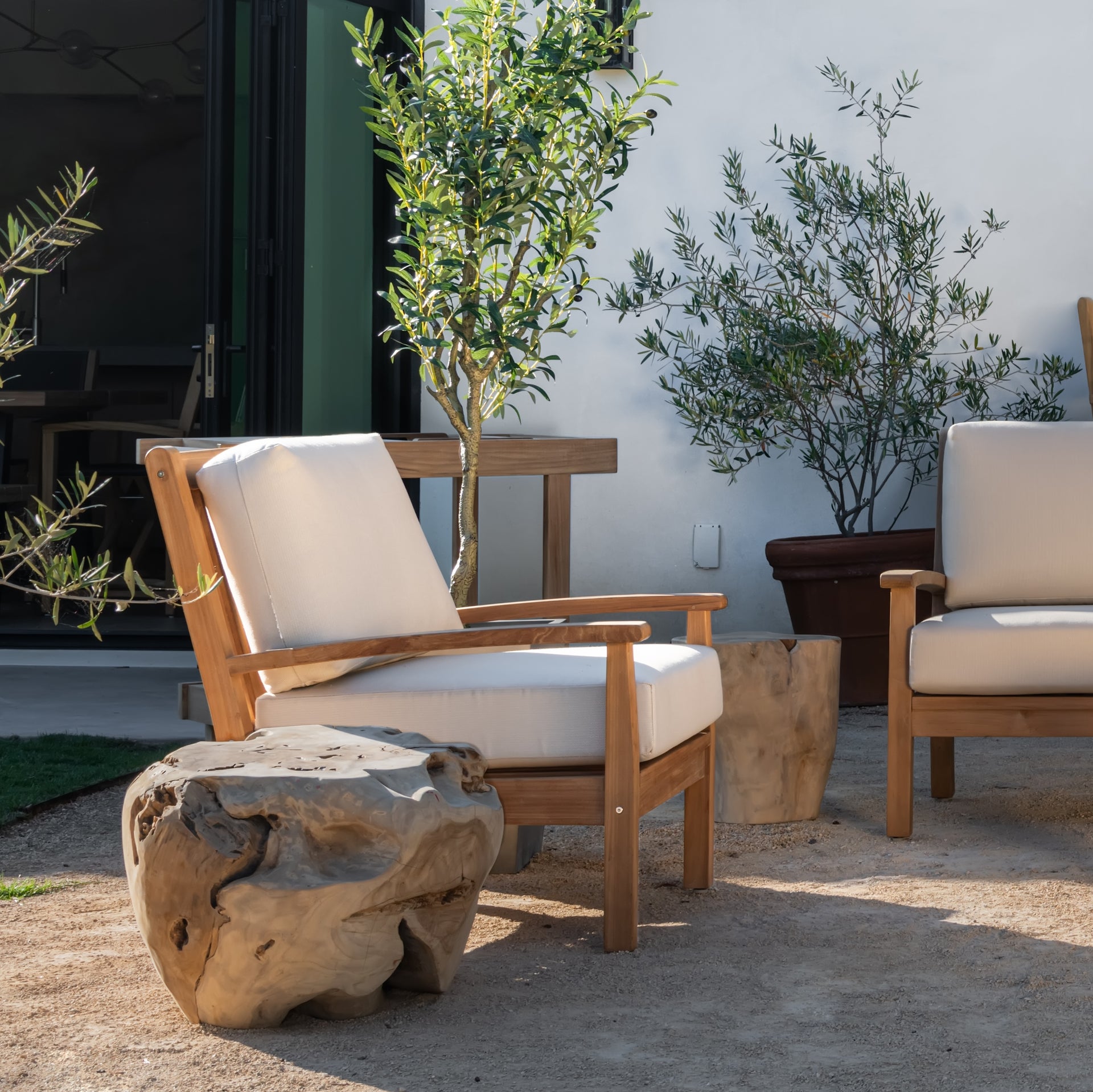 Woodrock Organic Teak Ball Coffee Side Table