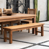 Hampton Teak Outdoor Backless Bench 66" Teak Warehouse