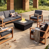 Concrete Square Fire Pit (Black)