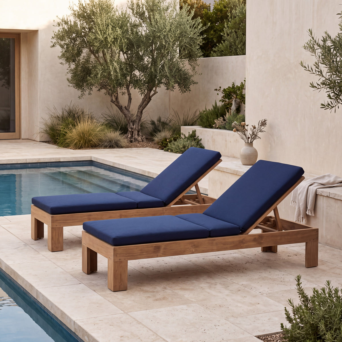 Palm Teak A-Grade Outdoor Sun Lounger