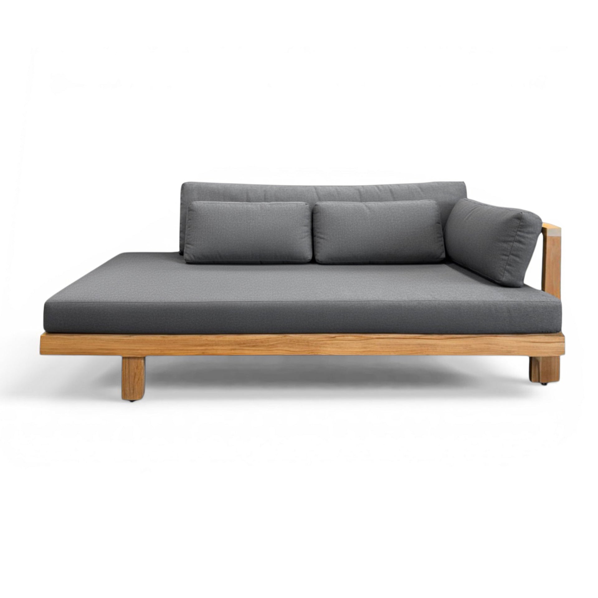 Cabo QuickShip Teak Outdoor Daybed (Left Arm)