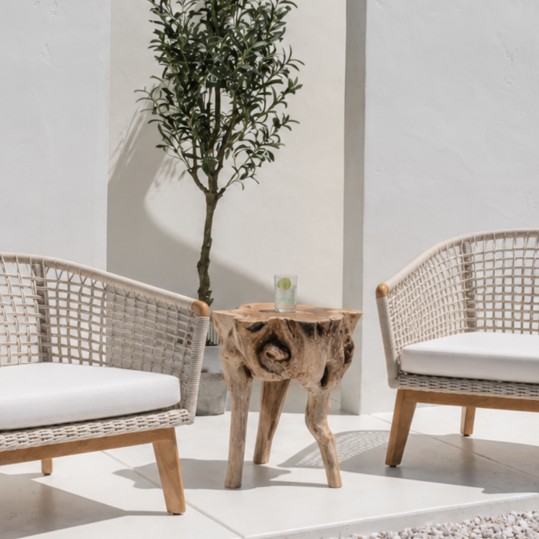 Oro Organic Teak Accent Table (Natural)