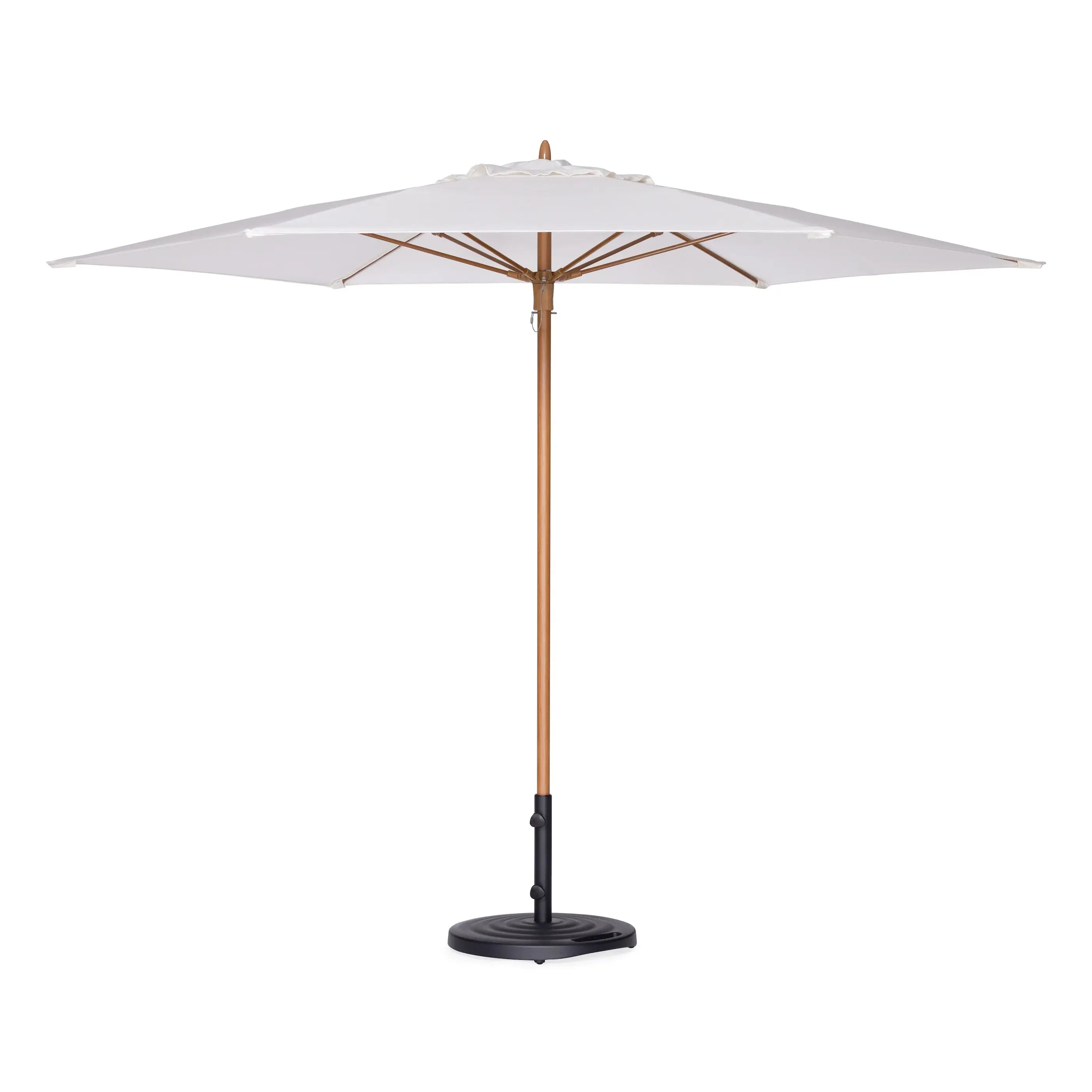 Capri Octagon Alu Teak Umbrella 9 ft (White) Teak Warehouse
