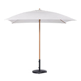 Capri Square Alu Teak Umbrella 8 ft (White) Teak Warehouse