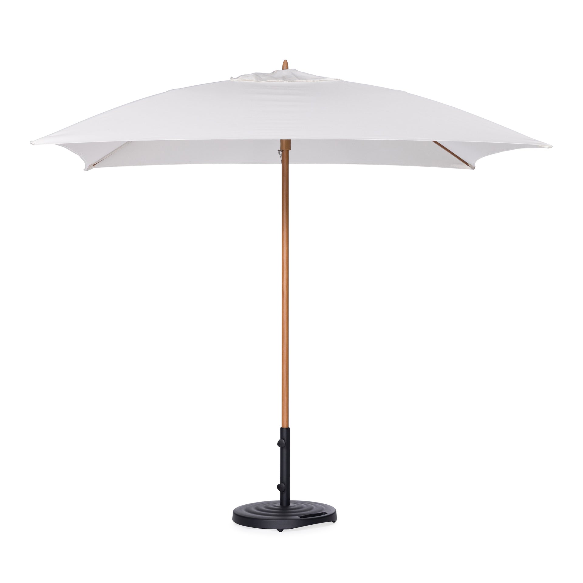 Capri Square Alu Teak Umbrella 8 ft (White)